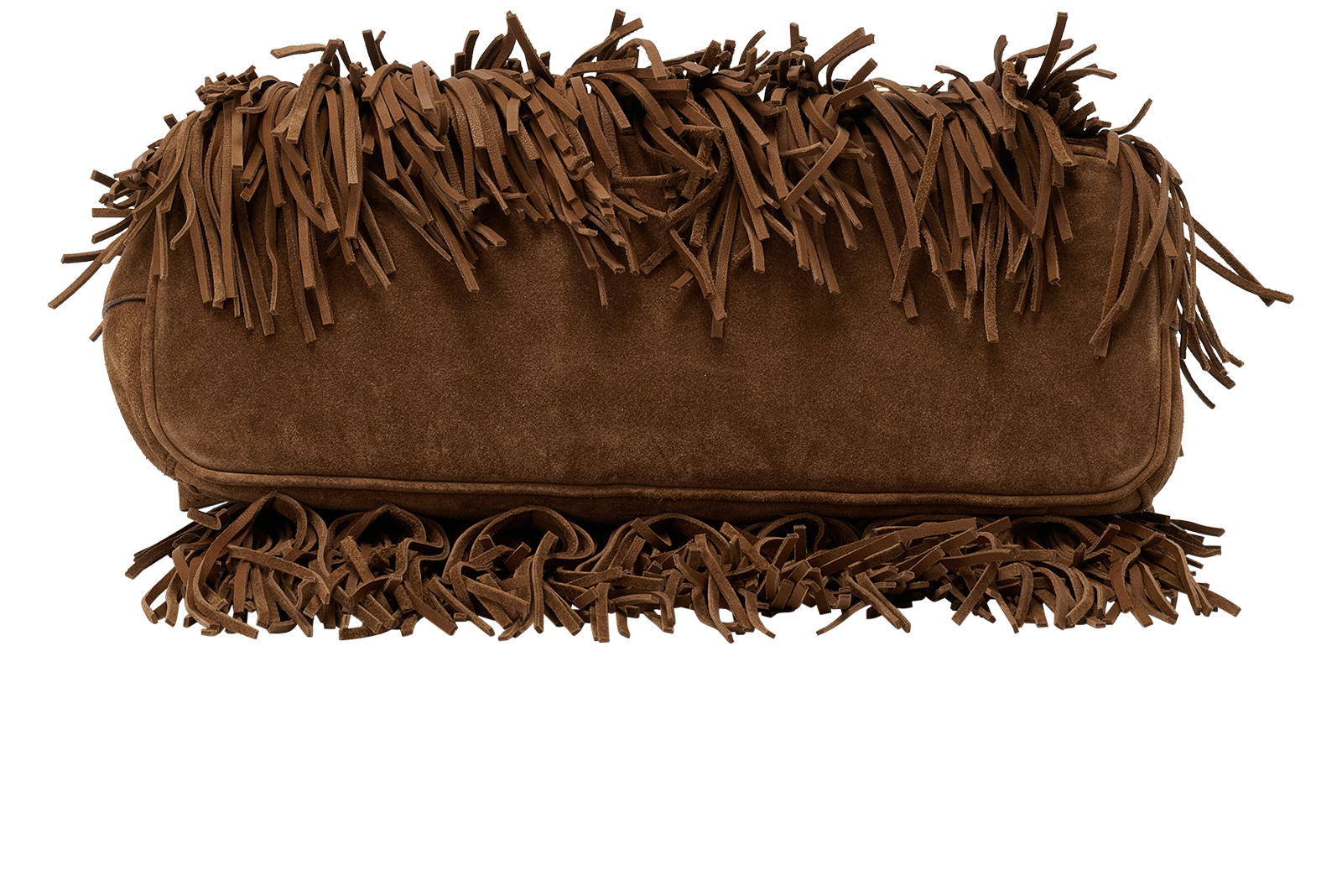 Medium Galleria With Fringe, &pound;3,100, Handbags, Brown, Suede, Top view